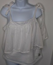 NWT PUMA Womens White Xtreme Off Shoulder Ruffle Tee Top T-shirt New XL - £19.41 GBP