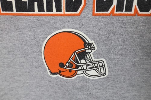 Vintage NFL Mens XL Spell Out Cleveland Browns Football Hoodie Sweatshirt Gray Item image 8
