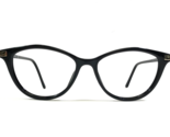 EARS_Calvin Klein Eyeglasses Frames CK19531 001 Black Gold Cat Eye 53-16... - $46.53