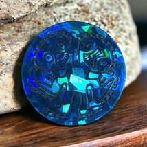 Vintage Alien POG Slammer 1994 World Pog Federation #5 WPF Blue Cracked ... - $9.99