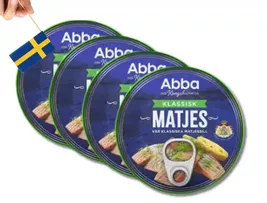 4 Cans Abba Klassisk Matjessill, 215g (7.58oz) Swedish Pickled Herr - $34.90