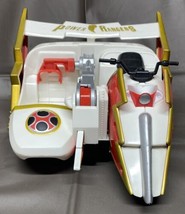 Mighty Morphin Power Rangers Motorcycle With Side Car 2002 Bandai White Typhoon - $14.95