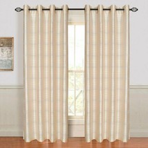 NWT Lavish Home Beige Maggie Grommet Curtain Panel 54 in. Width x 108 in. Length - £15.97 GBP