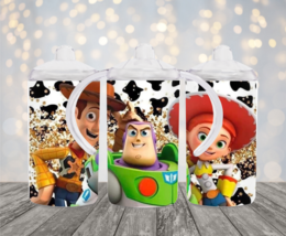 Personalized Toy Story Design 12oz 2 in 1 Stainless Steel Dual Lid Sippy... - £14.34 GBP