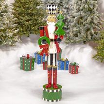 Zaer Ltd. 5.4 FT Tall Iron Fancy Christmas Nutcracker with LED Lights (Emmanuel  - $649.95