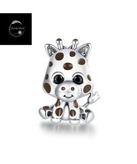 Genuine Sterling Silver 925 Cute Giraffe Baby Animal Bead Charm For Brac... - £15.21 GBP