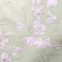 Map Columbia Falls Maine 1977 Topographic Geo Survey 1:24000 27 x 22&quot; TOPO5 - $44.99