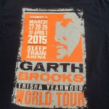 Garth Brooks &amp; Trisha Yearwood World Tour Blue (Adult M) T Shirt 2015 Da... - £11.42 GBP