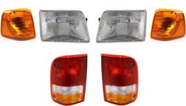 Headlights For 1995 Ford Ranger With Turn Signals Tail Lights XL XLT Splash - £104.80 GBP