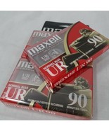 Lot Of 3 Maxwell UR 90 Minute Blank Audio Cassette Tapes Normal Bias New... - £8.00 GBP