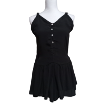 Wild Fable Women Romper Size XS Black Rayon Adjust Spaghetti Straps Ligh... - $15.61