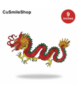 Red Dragon Pattern Embroidered Patch Fantasy Collectible Iron On Appliqu... - €25,67 EUR