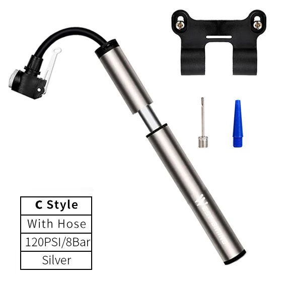 WEST BI Portable Bike Pump 160PSI Aluminum Alloy Cycling Air Pump Bicycle Ball T - £39.02 GBP