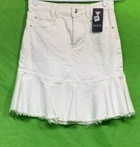 Guess Women’s Bloom White Skirt With Frayed Hem Size 25 - £14.33 GBP