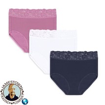 Radiant by Vanity Fair Women&#39;s 3 Pack of Briefs, Panties New with Tags M... - £10.38 GBP
