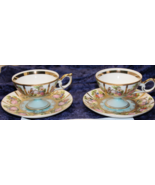 Royal Vienna by Japanese Arnart Cups &amp; Saucers (2 Sets) Aqua (Blue) - €41,34 EUR