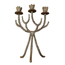 Vintage Brass Shabbat Candelabra Candle Holder Wainberg Israel 1960s/1970s MCM - £73.47 GBP