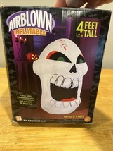 2006 Gemmy 4ft Skeleton Skull Airblown Inflatable Blowup Spooky Hallowee... - $464.39 MXN