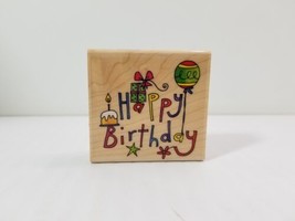 Penny Black 2008 Happy Birthday Rubber Stamp &quot;Your Day&quot; #3945H Free Shipping - £7.90 GBP