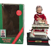 Holiday Creations Musical Mrs. Claus Baking Cookies Holiday Scene VTG 1993 - £18.00 GBP