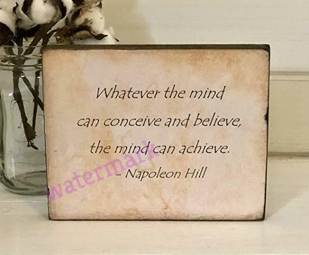 &quot;WHATEVER THE MIND CAN CONCEIVE AND BELIEVE THE MIND CAN&quot; QUOTE PUBLICIT... - $9.67