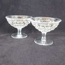 Fostoria American Elegant Glass Qty 2 Low Flared Sherbert Dishes Vintage 3.25&quot; - £7.67 GBP