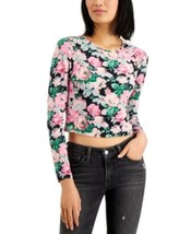 MSRP $49 Leyden Floral-Print Cropped Top Size Small - £11.78 GBP