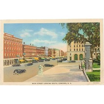 Vintage Postcard, Main Street Looking South, Concord, New Hampshire - £7.86 GBP