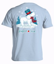 Puppie Love Dog Snowman Pup Short Sleeve T-Shirt - NEW Free Ship - $24.95+