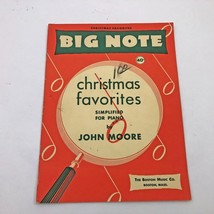 Big Note Christmas Favorites Simplified for Piano by John Moore 1948 Red - $9.89