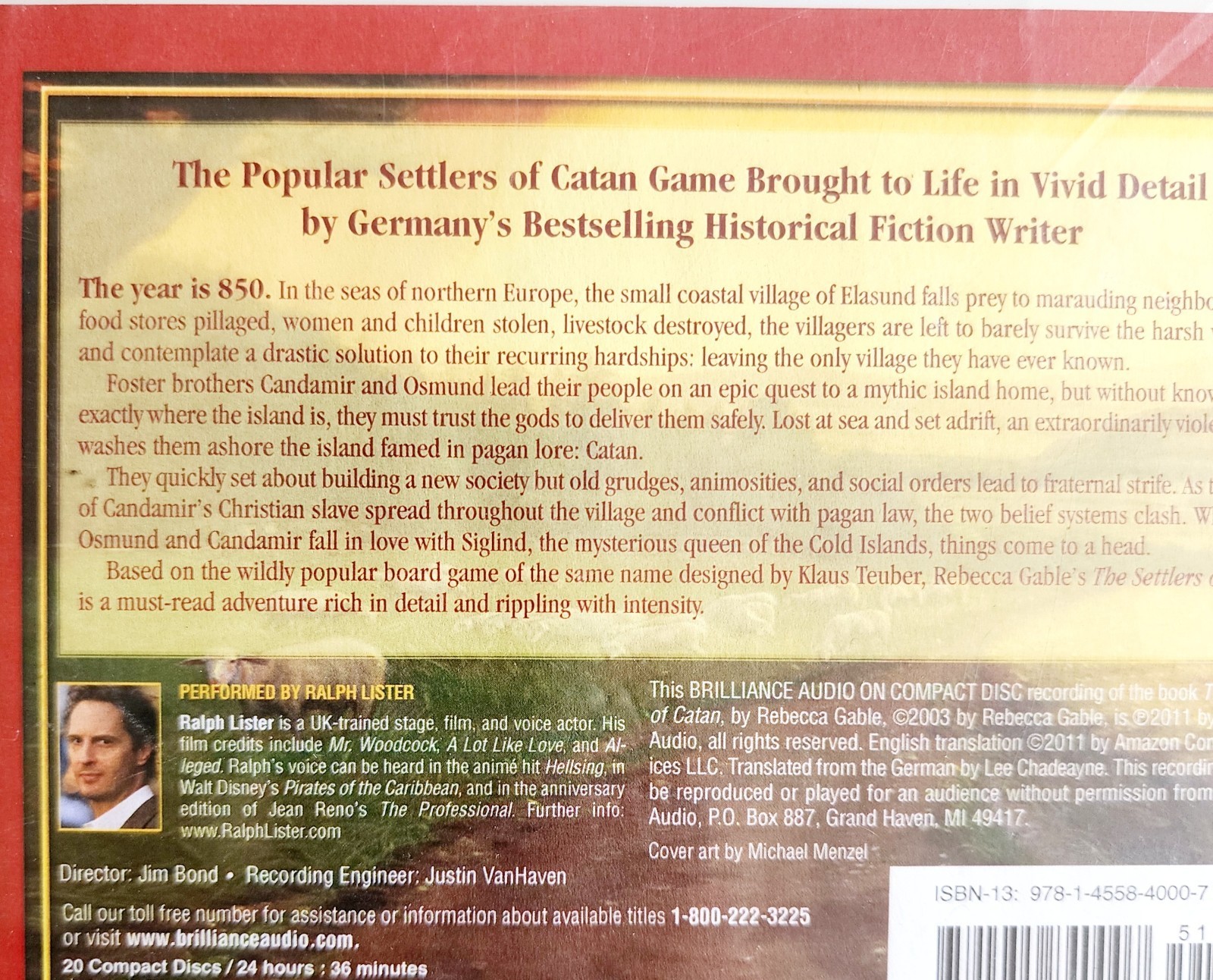 2011 The Settlers Of Catan Audio Book On CD Unabridged 20 Discs Gable F14 Item image 3