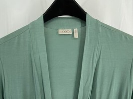 LOGO Lori Goldstein Size S Women&#39;s Green Long Sleeve Open Lace Cardigan ... - £12.66 GBP