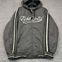 Vintage Ecko Unltd. Jacket Men Large Gray Full Zip Hooded Long Sleeves P... - $40.31 CAD