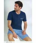 Schlafanzug Serafino Men A Kurze Ärmel aus Baumwolle Sie 365 LINCLALOR 7... - $43.54 CAD