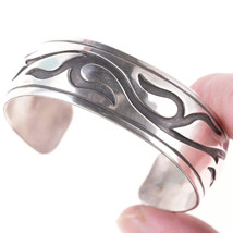 6.75&quot; Woodward&#39;s Indian Shop Vintage Navajo sterling overlay style bracelet - £189.88 GBP