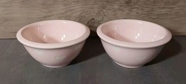 Terramoto Ceramic 2pc Pink Heart Bowls Dipping Appetizer Serving 2.25x4.5 - £18.21 GBP