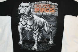 Rude Dogs Pitbull Chain Skull Fence T-SHIRT - £9.00 GBP