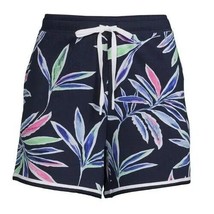 Secret Treasures ~ Ladies XL (16/18) Shorts ~ Dark Navy Tropical Pattern - £17.88 GBP