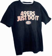 San Francisco 49ers Nike NFL Men&#39;s Medium M Tshirt Just Do It Black Tee - $146.84 MXN