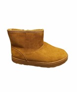 Cat &amp; Jack Arias Ankle Boots Youth Toddler 12 Tan Suede Faux Fur Lined S... - $18.49