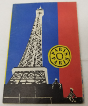 1957 Paris Government Tourist Map Brochure Fold Out As the Crow Flies - £14.25 GBP