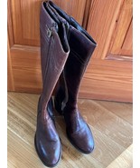 Women’s BORN Knee High Brown Leather Zipper on Both Sides Riding Boots S... - £22.37 GBP