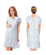 3 White Large Unisex Hospital Gowns /w Front &amp; Back Snap Closures  Patie... - £27.22 GBP