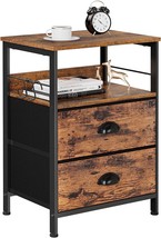 Furologee Nightstand With 2 Fabric Drawers, Beside Table, End Table With Open - £37.50 GBP