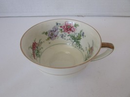 BARONET TEACUP MADE IN BOHEMIA CZECHOSLOVAKIA PINK &amp; VIOLET FLORALS - $55.34 MXN