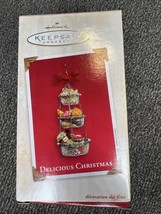 2003 Hallmark Ornament Delicious Christmas Metal Hanging Food Fruit Baskets - £10.79 GBP