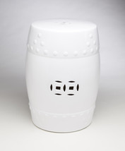 Zeckos AA Importing 59852-WH White Finish Ceramic Garden Stool - £151.35 GBP