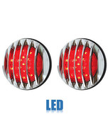 3-3/4&quot; 17 LED Tail Light Lens w/ Chrome Grill Bezel Flush Mount Assembly... - $89.10
