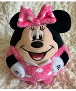 Ty Minnie Mouse Pink White Polka Dots Beanie Ball Fleece Stuffed Animal Toy - $8.78 CAD