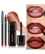Pudaier Lip Gloss &amp; Lip Liner Set, Hydrating Long Lasting Waterproof Non... - $5.12